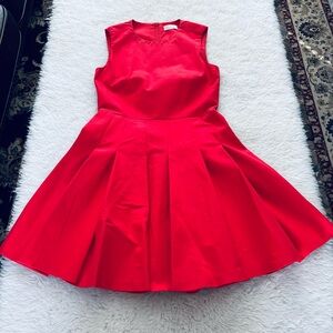 RED Valentino RN# 43835 Red Pleated Dress size EU 38 US XS-S